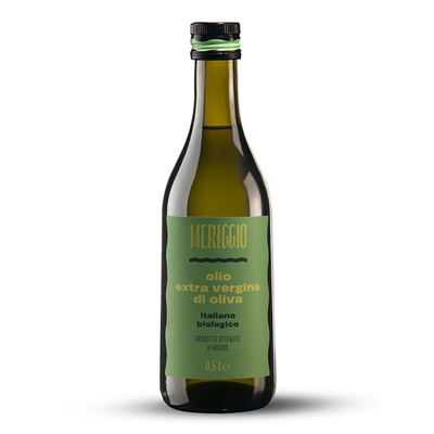 Olio extra vergine di oliva bio, 500 ml, Meriggio, Piemonte